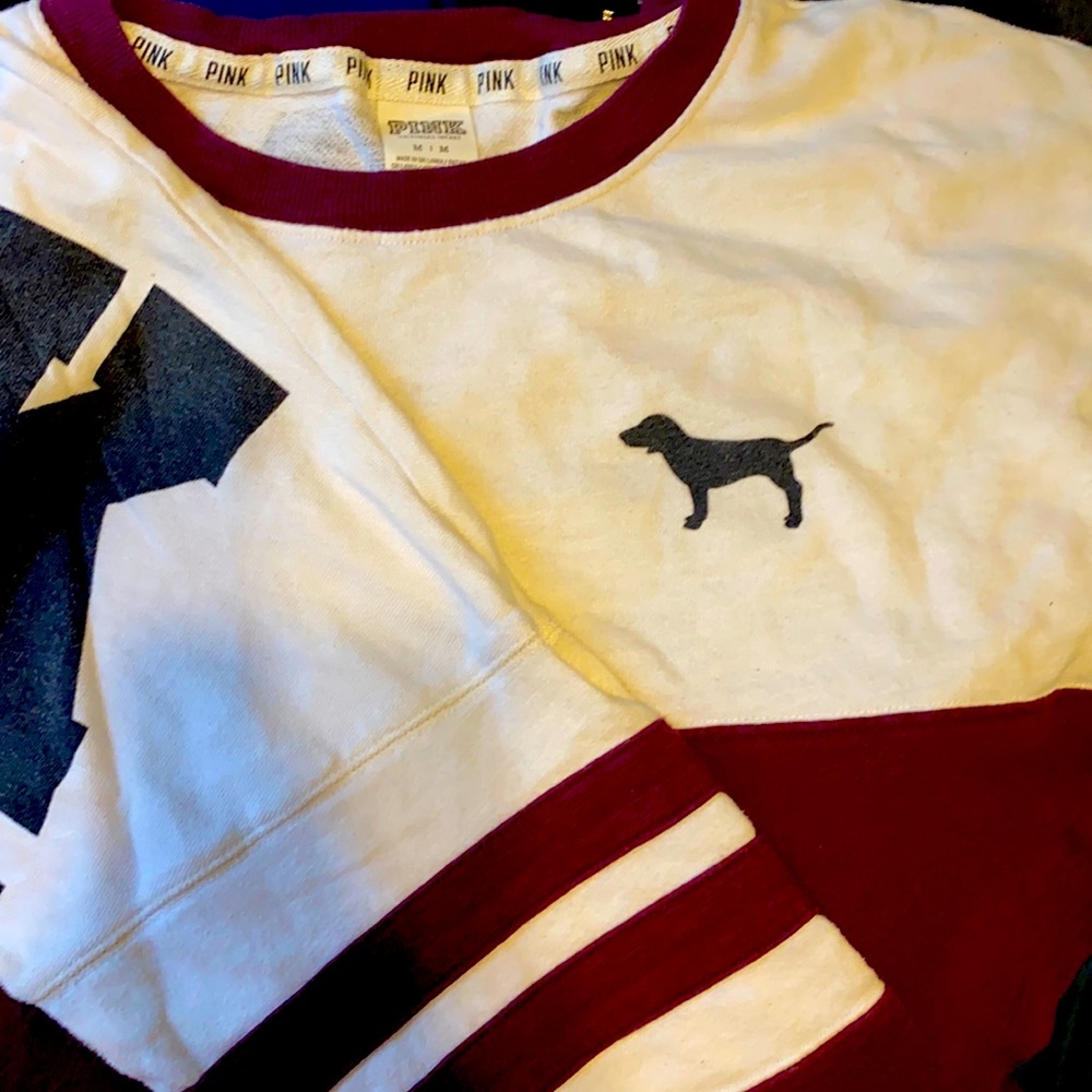 Pink Crew Neck Retro Shirt